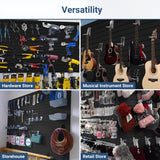 Neoaider Slatwall Panel 8 FT x 4 FT, Interlocking Slat Wall Paneling, Wall Mounted PVC Wallpanel, Suitable for Garage Storage and Organizer, Slatwall Board, Shelves - Black Neoaider