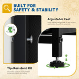 DWVO Fabric Dresser for Room, Tall Storage 8 Drawers, Black Dresser & Chest of Drawers, Storage Drawer Organizer for Closet, Living Room DWVO