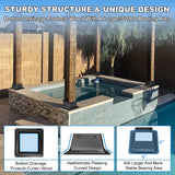 4x4 Post Base 4Pcs-Inner Size 3.5x3.5-Heavy Duty Metal Post Brackets-Deck Post Anchors-Solid Steel-Powder Coated-Wood Post Holder for Porch Handrail Railing Pergola Fence Pavilion-Support Deck Base Vlaeng