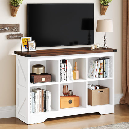 YITAHOME 6-Cube Horizontal Bookshelf – Stylish Storage Organizer for Home and Office in White - WoodArtSupply