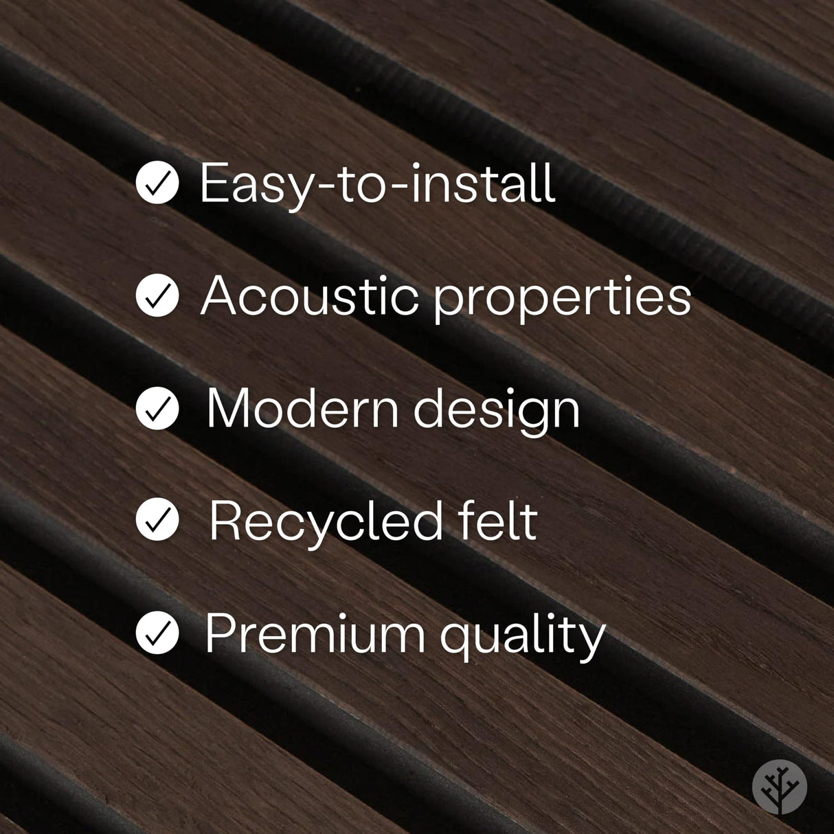 SLATPANEL Two Acoustic Wood Wall Veneer Slat Panels - Smoked Oak | 94.49” x 12.6” Each | Soundproof Paneling | Interior Sound Absorption Decor | Luxury Wood Veneer Panel | 0.78” Depth Slatpanel