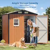 Canovire 6x4FT Outdoor Storage Shed, Metal Garden Shed with Updated Frame Structure, Lockable Door and Window, Large Tool Shed for Backyard, Patio,Lawn,Utility & Bike Storage Canovire