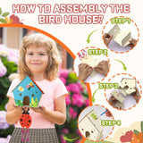 DoodleDoo 8 Pack Bird House & Wind Chime Kits, Buildable Birdhouse DIY Crafts for Kids Ages 4-8 8-12, for Children Boy Girl to Build, 3+ Summer Arts and Craft DoodleDoo