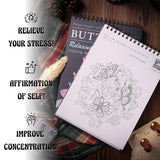 TIEFOSSI Relaxing Butterfly Coloring Book, for Adults to Relax and Relieve Anxiety,160 GSM 50 Original Tearable Designs, Gift for Kids Adult TIEFOSSI