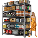 PRESTELION 6-Tier Heavy Duty Garage Shelving Unit – 3000 lbs Adjustable Metal Storage Rack, Tool-Free Assembly, Rustproof Steel Organizer for Basement, Pantry, Warehouse, 82" H x45.2 W x 17.7" D PRESTELION