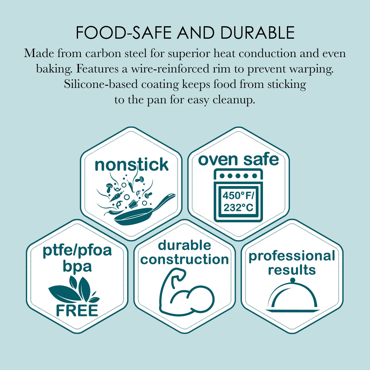 Chicago Metallic Professional Non-Stick Cooking/Baking Sheet,16.1"X12"X1", Silver Farberware