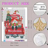 DIYDECORFUN Gnome Diamond Art Kits for Adults,Christmas Diamond Painting Kits, Gift Truck 5D Diamond Dots Paint by Diamonds,DIY Crafts Full Round Drill Gem Art for Wall Decor 12 x 16 Inches DIYDECORFUN
