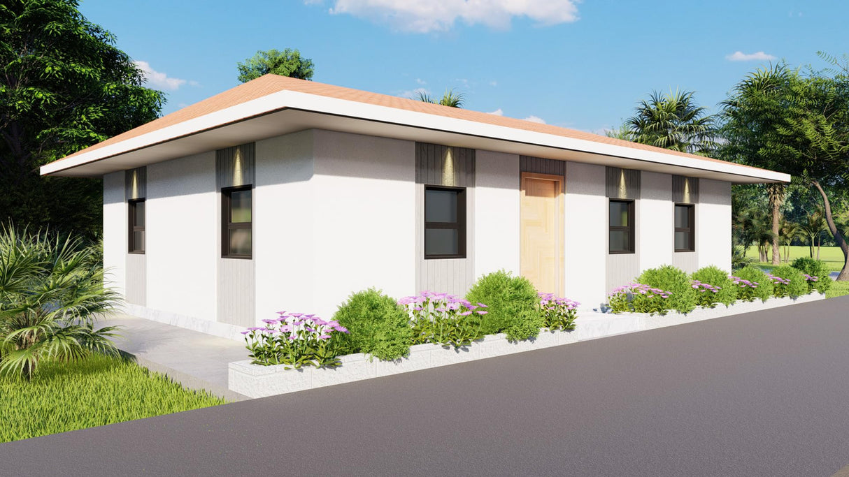 Generic 26x38 Three Bedroom Tiny Home Plans | Single Story | 936sqft | Wooden Modern Tiny Home Blueprints Generic