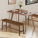 HOOBRO 39.3'' Bamboo Dining Bench, Farmhouse Wood Bench, Kitchen & Living Room Furniture, Easy to Assemble, Sturdy and Stable, Mocha MA03CD01G2 HOOBRO