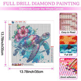 EIBEILI Sea Turtle Diamond Painting Kits for Adults, Diamond Art Kits for Beginners DIY Full Drill Diamond Dot Gem Art Kit for Adults Wall Home Decor Arts Craft 13.8x13.8 inch EIBEILI
