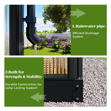 14x9.7x10 FT Polycarbonate Greenhouse for Outdoors, Large Winter Greenhouse Sunroom with 2 Adjustable Windows &Sliding Door, Walk-in Design with Aluminum Frame for Patio, Garden gohonei