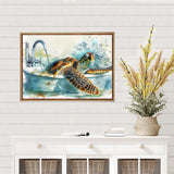 MEIYUDA Sea Turtle Diamond Painting Kits for Adults, 5D Bath Turtle Diamond Art Kits for Beginners, Animals DIY Full Diamonds Art Painting Kit for Home Wall Decor Present 12x16inch MEIYUDA
