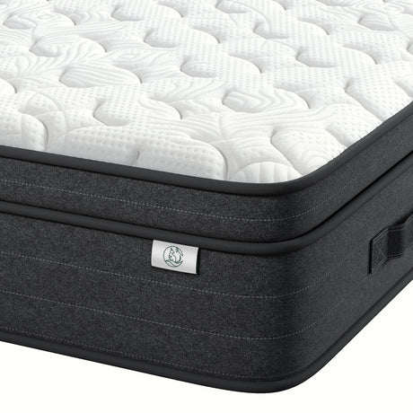 koorlian Queen Mattress 10 Inch, Hybrid Queen Size Mattress in a Box, Queen Bed Mattress with Memory Foam and Pocket Spring, Breathable & Pressure Relief, Medium Firm Mattress Queen Size 80"x60"x10" koorlian