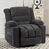 HOMYEDAMIC Recliner Chair Rocker Modern Ergonomic Lounge 360 Degree Swivel Single Sofa Seat Living Room Lounge Recliners (Americana, Grey - Chenille) HOMYEDAMIC