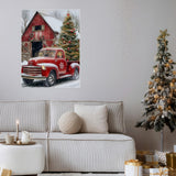 Christmas Diamond Art Kits for Adults Beginner, Truck 5D Diamond Painting Kits for Adults, DIY Full Drill Winter House Diamond Dot Gem Painting for Home Wall Decor 12x16 inch BYGFHLYW