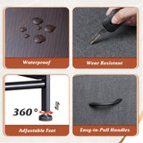 WLIVE Dresser with 4 Drawers, Storage Tower, Organizer Unit, Fabric Dresser for Bedroom, Hallway, Entryway, Closets, Sturdy Steel Frame, Wood Top, Easy Pull Handle, Dark Grey WLIVE