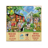 SUNSOUT INC - Wash Day Quilts - 500 pc Jigsaw Puzzle by Artist: Lori Schory - Finished Size 18" x 24" Animals - MPN# 35263 SunsOut