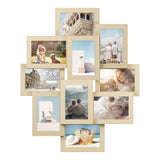 SONGMICS Collage Picture Frames, 4x6 Picture Frames Collage for Wall Decor, 10 Pack Photo Collage Frame for Gallery, Multi Family Picture Frame Set, Glass Front, Assembly Required, Natural Beige SONGMICS