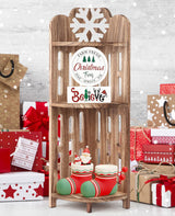 Meangood 3-Tier Rustic Corner Shelf Stand in Carbonized Black - Solid Wood Display for Small Spaces Meangood