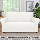 ZNSAYOTX Super Stretch Couch Cover Love Seat Sofa Covers for Living Room Dogs Pet Friendly Furniture Protector Spandex Loveseat Slipcovers with Anti Slip Foam Sticks (White, Loveseat) ZNSAYOTX