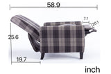 ZELNF Traditional Fabric Recliner Chair,Easy to Adjust Backrest Angle (Gray) ZELNF