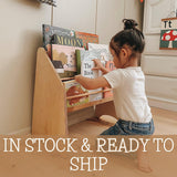 Montessori Bookshelf Kids Toddler Bookshelf Wood Bookcase Storage Kids Room Storage Playroom Kids Furniture Toddler Gift 2nd 3rd Birthday (Small, Green) Enjoy The Wood