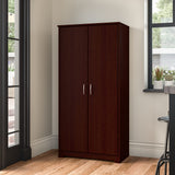 Bush Furniture Cabot Kitchen Pantry Cabinet with Doors, Tall, Harvest Cherry Bush Business Furniture