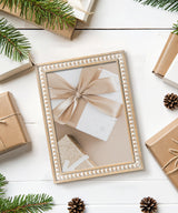 SUMGAR 5x7 Picture Frames 7x5 Photo Frame White Wood Farmhouse Boho Wall Mounted Shabby Chic Display for Desk Birthday Friend Gifts for Christmas with Decorative Distressed Pine Beads SUMGAR