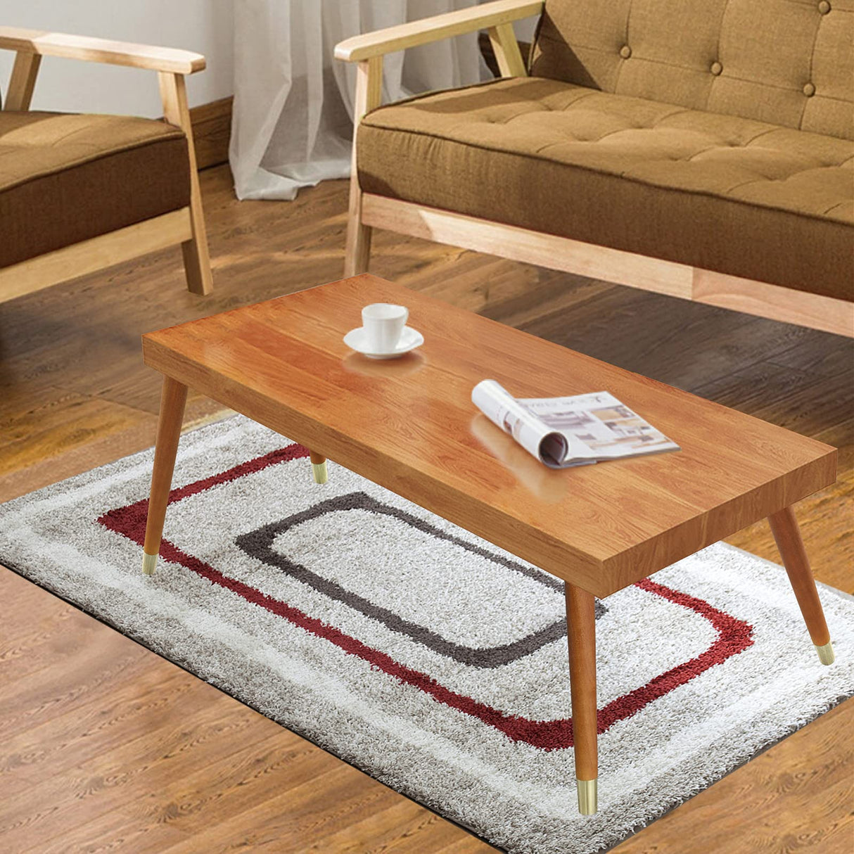 TEMI 16" Wood Table Legs – Premium Set of 4 Wooden Furniture Legs for Desk, Coffee Table, Bench, Chair, Dresser, Bed, and Cabinet – Strong, Durable and Easy to Install TEMI