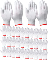 SATINIOR 36 Pairs Hand Work Gloves White Cotton Liners Gloves Safety Work Gloves Liners Men Women Cotton BBQ Gloves (Red Edging), One Size SATINIOR