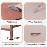 WLIVE 4 Drawers Dresser for Bedroom, Pink Rose Gold Fabric Clothes Storage Organizer Unit, Dresser for Hallway, Entryway, Closets, Sturdy Steel Frame, Wood Top WLIVE