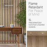Kansoware Two Acoustic Wood Wall Veneer Slat Panels - Natural Oak | 94.49 x 12.6" Each | 16.54 sq ft. Coverage | Use for Soundproof Paneling, Interior Design, Outdoor Space, Van Restorations Kansoware