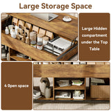 Coffee Tables for Living Room, 47.2 inches Lift Top Coffee Table with Storage, Farmhouse Modern Rustic Brown Living Room Tables EDWINENE