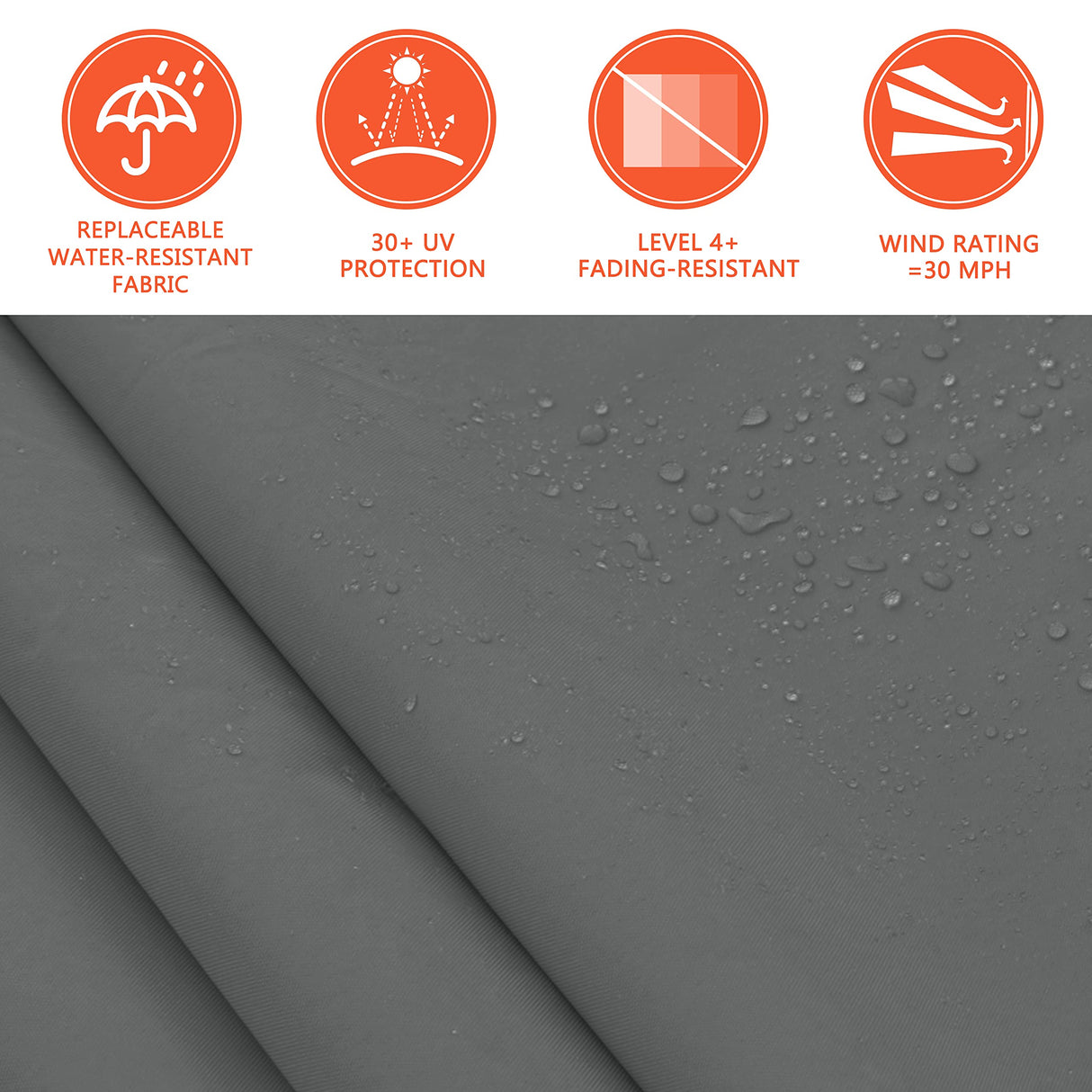 VEIKOU 12' x 10' Awnings for Patio, Retractable Awning with Adjustable Canopy, Aluminum Frame, Manual Patio Awning Sun Shade Shelter for Window, Door, Deck, Garden, Gray VEIKOU