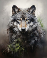 QACEYID Paint by Numbers Wolf for Adults, Acrylic Oil Painting by Numbers Kits for Beginner with Paintbrushes Brushes Paintwork Art Canvas for Home Decor 16x20 inch / 40x50 cm QACEYID