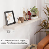 55 Inch Brich Floating Shelves, 9.3 Inch Deep Wall Mounted Floating Shelf, 55 x 9.3 Large Storage Wall Shelf for Living Room, Floating TV Stand, Farmhouse Rustic 55" Long Fireplace Mantel Fun Memories