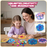Flower Bouquet Art Craft Kit, Poke DIY Creative Activity Kit with with 6 Flowers & 6 Light Strings, Mess-Free Fun for Girls & Boys, Fun & Educational Kids Craft Gift for Girls Boys Ages 4, 5, 6, 7, 8+ Fortand