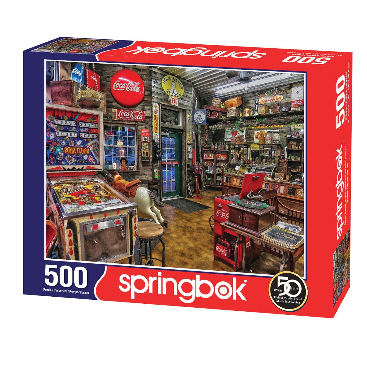 Springbok's 500 Piece Jigsaw Puzzle Good Nabor Stores - Made in USA Springbok