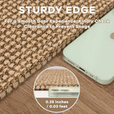 EARTHALL Woven Runner Rug 2x5 Ft Washable Runners for Hallways Cotton Non Slip Rubber Backed Kitchen Runner Braided Indoor Floor Carpet for Entryway, Hallway, Kitchen, Bedroom, Orange/Tan/Brown EARTHALL