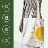 Joyclub 20 Pack Sublimation Tote Bags Blanks Polyester Canvas Tote Bags Reusable Grocery Bags to Decorate Painting Crafting Sublimation DIY For Gift Joyclub