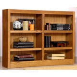 Double Wide 6-Shelf Oak Bookcase by Concepts in Wood Concepts In Wood