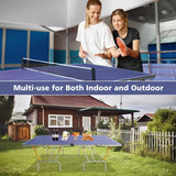 Generic Table Tennis Table, 8Ft Foldable & Portable Ping Pong Table Set with 2 Table Tennis Paddles, 3 Balls and Net for Indoor Outdoor Game Generic