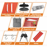 METALTIGER Locking Metal Storage Cabinet | Garage Storage Cabinet with Doors | 71" Lockable Tool Cabinet | Metal Cabinets for Home Office (71" 2-Doors Key, Red) METALTIGER