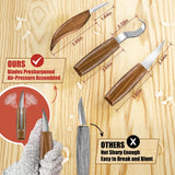 Wood Carving Kit, Whittling Kit for Beginners 17PCS Wood Carving Tools with 3PCS Whittling Knife 9PCS Basswood Blocks & Gloves & Strop Block & Polishing Compound Wood Carving Set Hobbies for Adults K KERNOWO
