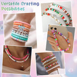 OHOME 5300 Clay Beads Bracelet Making Kit,Arts and Crafts for Kids Ages 8-12,Back to School Crafts Games Toys for 3-10 Year Old Birthday,Travel Essential OHOME