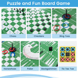 GYMAX Multi Game Table 48", 14 in 1 Combo Game Table w/Basketball, Billiards, Foosball, Ping Pong, Hockey, Shuffleboard, Bowling, Chess, Checkers, Backgammon, Tic Tac Toe for Game Room, Family Night GYMAX