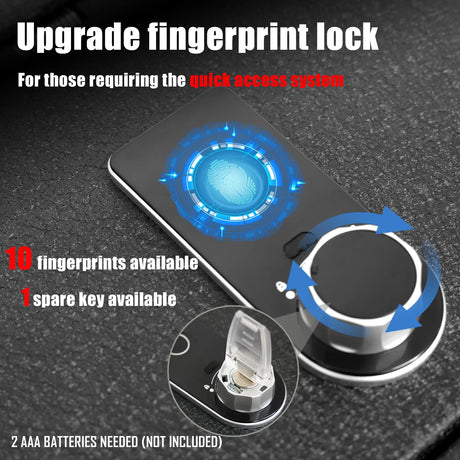 JIKE Center Console Gun Safe - Console Gun Vault Compatible with Mercedes-Benz GLE 2020-2025, High Security Armrest Lock Box with Fingerprint Lock with Backup Key. JIKE