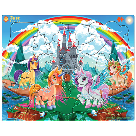 Just Smarty Unicorn Puzzles for Kids Ages 3-5 | Unicorn Gifts for Girls | 27 Pieces Jigsaw Rainbow Puzzle | Unicorn Toys | Little Girl Gifts | Kids Puzzles Ages 3-5 | Unicorn Puzzle for Kids Ages 4-8 Just Smarty