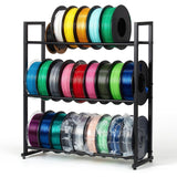 EnigmaSoul 3D Printer Filament Storage Rack Desktop, 3-Tier Heavy-Duty Filament Spool Holder Stand, Space-Saving Metal Filament Shelf for TPU/PLA/ABS, Ideal for Studio, Office, Workshop EnigmaSoul