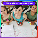 Chalkola 6 Washable Dot Markers for Toddlers 1-3 | Non Toxic Bingo Daubers for Toddlers 2-4 | Preschool, Kindergarten Paint Stamp Markers Set - Dot Art and Crafts Supplies for Kids Chalkola